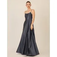 Apart Abendkleid aus Satin mit Spaghettiträgern