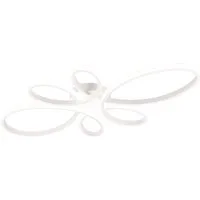 TRIO Leuchten LED Deckenleuchte FLY, Deckenlampe LED 32W 3900 Lumen kaltweiß 4000K 3-Stufen dimmbar, Dimmfunktion, LED fest integriert, Kaltweiß, Maße 83x45 cm, LED Band Schleife Deckenlampe Schlafzimmer Wohnzimmer