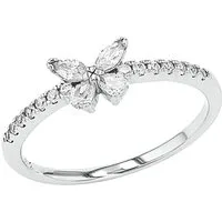 Amor Fingerring Schmetterling, mit Zirkonia (synth)