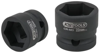 KS Tools 1/2" Sechskant-Kraft-Stecknuss, extra kurz, 22,0 mm - 515.0071
