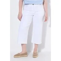 Ulla Popken Regular-fit-Jeans Jeans-Culotte Mary weites Bein Komfortbund