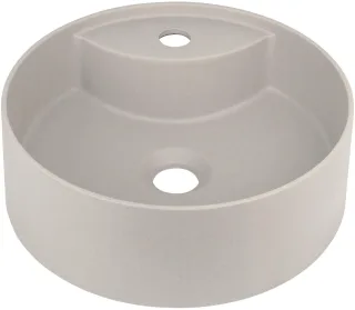 Neuesbad Serie 600 Waschbecken mit Hahnloch, Beige, Ø360mm NB1DECQS5U4B1