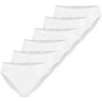 sloggi Slip 24/7 Lace Cotton feine Spitzenborte, Tragekomfort für den ganzen Tag im 6er Pack