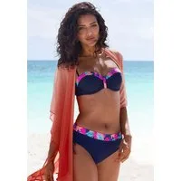 LASCANA Bügel-Bandeau-Bikini-Top Exotic, mit bedruckter Blende an den Cups