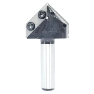 1/2 Inch 1/4 Inch 8mm Shank Dual Blades 90 Degree V-Groove Router Bit Carbide Insert Wood CNC Router Bit for Woodworking