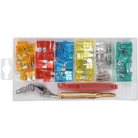 Yato Werkzeugset Assortiment de fusibles automobiles avec testeur et pince – 90 pièces