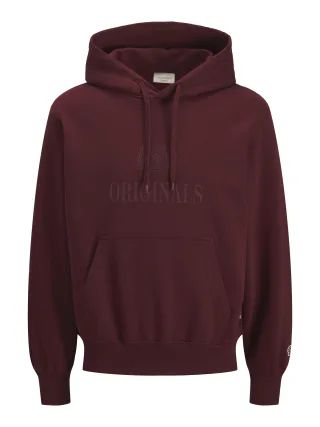 JACK&JONES - JORFREDERIKSBERG MONOGRAM SWEAT HOOD SN Chocolate Truffle - Gr. - S