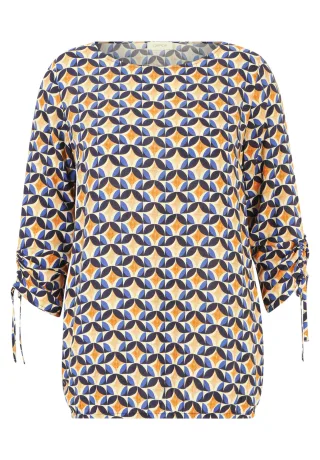 CARTOON - Casual-Bluse camel/dark blue - Gr. - 40