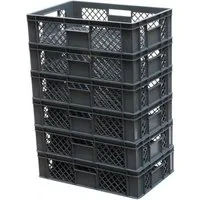 Logiplast Stapelbox 6 Stück Bäckerkisten / Brotkisten 600 x 400 x 150 mm