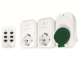 LOGILINK Funksteckdosen-Set 3 Stück, 2x Innenbereich, 1x Außenbereich