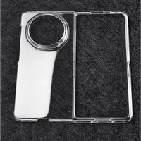 Wigento Handyhülle Für Honor Magic V5 Stoßfeste Kunststoff Schutz Handy Hülle Transparent, Klare Hartschalen Hülle mit passgenauer Aussparung