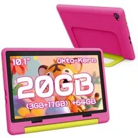 BUFO Android 16 10-Zoll, 24(3+21) GB RAM + 64 GB ROM (TF Expand 1TB) Kinder Tablet (10", 64 GB, Android 16, WiFi 6, Android 16, Elterliche Kontrolle, HD IPS 1280x800, 6000mAh)