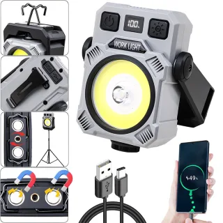 Bikight SQ-G21 Outdoor Multi Function LED Work Light with Hook Type-C Rechargeable IPX4 Magnetic Hook Pen Clip 360° Rota
