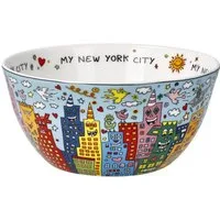 Goebel Müslischüssel James Rizzi, Porzellan, Spülmaschinengeeignet, Mehrfarbig, New York City Day, H: 7cm