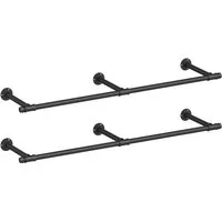 SONGMICS Kleiderstange für die Wand, Kleiderständer zur Wandmontage (2 St), 68 kg Belastbarkeit, 1er / 2er Set