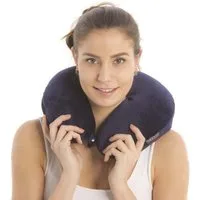 Smoothy Nackenkissen SMOOTHY Reisekissen–Ergonomisches Nackenkissen mit Microbeads & Fleece, Mikroperlen Füllung & Fleece Bezug
