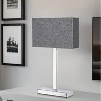 STANBOW Tischleuchte Tischlampe aus Metall mit Leinenschirm im Modern-Stil, ohne Leuchtmittel, E27, Sideboard & Nachttisch - Schlafzimmer, Wohnzimmer