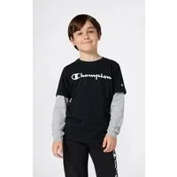 Champion T-Shirt SPORTWEAR T-SHIRT Standard Fit Kurzarm, für Kinder, aus Baumwolle, Standard Fit