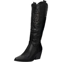 Salinyang Damen Western Boots mit Stickerei, spitzer Form und Blockabsatz Cowboy Stiefel