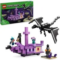 LEGO® Minecraft Der Enderdrache und das Endschiff 21264 Konstruktions-Spielset, (657 St), 657-teiliges LEGO Bauset