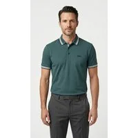 BOSS GREEN Poloshirt Paddy Regular Fit atmungsaktive Piqué-Webstruktur, Flachstrickkragen, gerader Schnitt