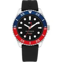 Tommy Hilfiger Quarzuhr OCEANIC 1792201, Armbanduhr, Herrenuhr, Silikonarmband, analog