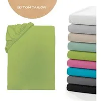 TOM TAILOR HOME Spannbettlaken Tom Tailor Jersey, Jersey, Gummizug: rundum, (1 Stück), ab Größe 90x200 cm, Laken in hochwertiger Jersey Qualität
