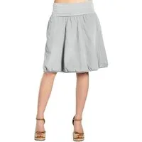 Caspar Faltenrock RO004 Damen Cord Rock knielang mit hohem elastischem Bund - Made in Italy