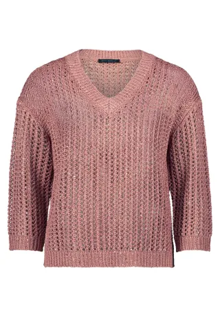 Betty Barclay - Lochstrick-Pullover pink - Gr. - 46