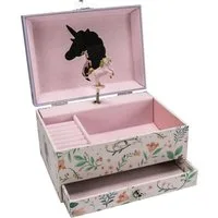 GICO Spielzeug-Arztkoffer GICO Einhorn Schmuckkästchen Rosa-Lila – Spieluhr & Schublade - 92067