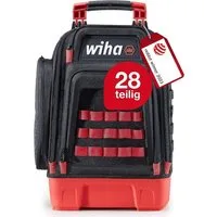 Wiha Werkzeugtasche (45528) - 8 tlg., Elektriker Werkzeugrucksack, 27-tlg.