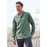 H.I.S Langarmhemd regular-fit mit Button-down-Kragen, reine Baumwolle