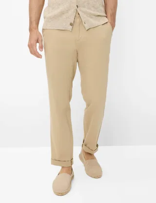 Eurex by Brax Herren Flatfronthose Style TORGE BEIGE, Beige, Gr. 28U
