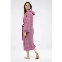 OTTO home Unisex-Bademantel Lillou, ideal für Sauna & Spa, Hotelbademantel, Morgenmantel, Langform, Microfaser, Kapuze, Gürtel, kuschelig weicher Fleece, plüsch, für Damen und Herren, XS-3XL