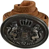 German Wear Ledergürtel GW1901-Gürtel Trachtengürtel aus Echtleder für Lederhosen mit Schnalle