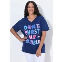 Angel of Style T-Shirt T-Shirt Boxy Fit bunter Schriftzug