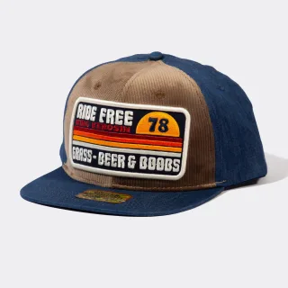 King Kerosin Herren Snapback Cap mit Cord-Front Ride Free