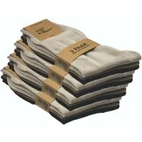 GAWILO Basicsocken für Herren aus 100% Baumwolle - ohne Gummi - ohne drückende Naht (12 Paar) in schwarz, weiß & blau - für Preisbewusste in ansprechender Qualität