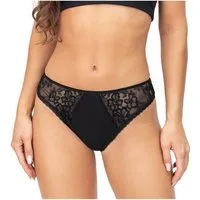 Donna Slip 218 (2-St) Damen 2er Pack Slips Unterhosen Panty florale Spitze Baumwolle