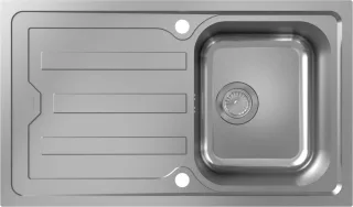 Hansgrohe Einbauspüle S440-F342 86 Abtropffl. lang autom.Ablaufgarnitur Edelstahl, 43369800 43369800