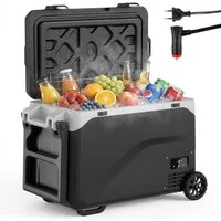TLGREEN Kühlbox Kompressor Kühlbox, MAX/ECO Modus, Camping Kühlschrank, 51 l, lektrische Gefrierbox bis -20℃,Auto Kühlschrank 12V 24V DC&AC 100-240V