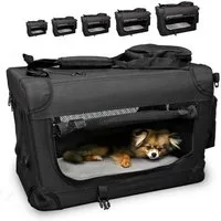 Defactoshop Tiertransportbox Transporttasche Hundebox faltbar Hundetasche für Katze Haustiere