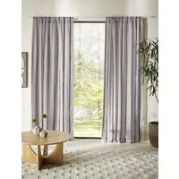 LeGer Home by Lena Gercke Gardine Zayla (1 St), Stangendurchzug, halbtransparent, Leinenoptik, Längsstreifen, Stangendurchzug, leichtes Material