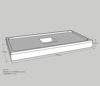 Neuesbad Wannenträger für Kaldewei Scona 800x1500x23 SD24085