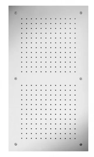 Herzbach Deckeneinbaubrause 700mm x 380mm, Doppel Regenbrause poliert , 11.670380.3.01 11.670380.3.01