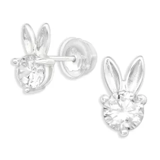 Hasen Kinder Ohrringe aus 925 Silber
