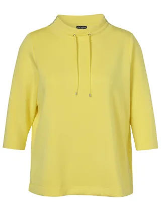 VIA APPIA DUE - Sweatshirt Kragen 3/4 Arm gelb - Gr. - 50