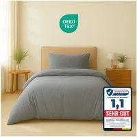 Komfortec Bettwäsche Premium, 135 x 200 bis 220 x 240 cm, 6 verschiedene Größen zur Auswahl, gebürstet 100% Mikrofaser, 2 teilig, Superweiches Bettwäsche-Set, Knitterfrei, Atmungsaktiv