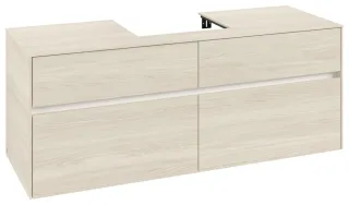 Villeroy & Boch Waschtischunterschrank Collaro C07300 1400x548x500mm 4 Ausz. Waschtisch mittig White C07300AA