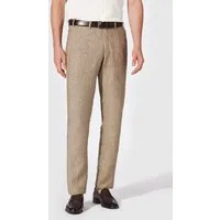 Hiltl Leinenhose Parma I Leinenhose Herren Regular Fit 100 Prozent Leinen, hellbraun, 2 Premium Leinen Chino aus 100% Leinen, atmungsaktive Sommerhose